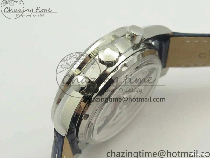 0519 SpeedMaster MoonWatch SS OMF 1:1 Best Edition Blue Dial On Leather Strap A9300 V FreshLook 8087